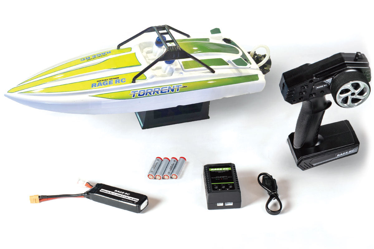 Rage R/C - Torrent 450BL RTR Jet Boat, Green