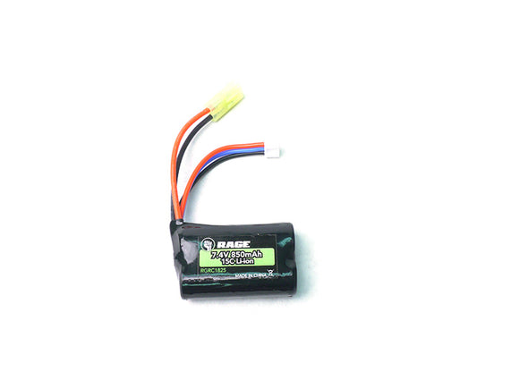 7.4v, 850MAH LiPo Battery: R18MT