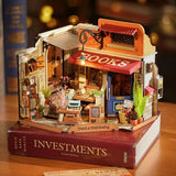 Rolife Corner Bookstore, DIY Miniature House Kit