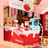 Rolife Food Box Shop, Strawberry Milk Box