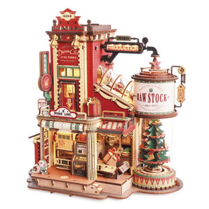 Christmas Dream Gift Factory Wooden Music Box