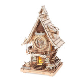 Cuckoo Clock, Natural Wood, Mechanical 3D Wooden Puzzle