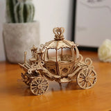 Classic 3D Wood Puzzles; Pumpkin Carriage/Cart