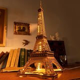 Night of the Eiffel Tower 3D Wooden Puzzle