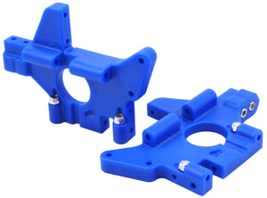 BLUE REAR BULKHEADS (FITS ALL VERSIONS OF THE T-MAXX & E-MAX