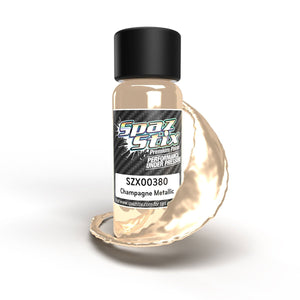 Spaz Stix - Champagne Metallic Airbrush Ready Paint, 2oz Bottle