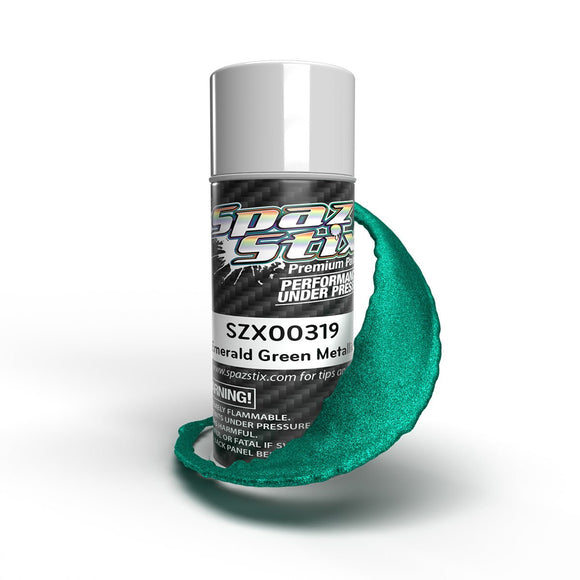 Spaz Stix - Emerald Green Metallic Aerosol Paint, 3.5oz Can