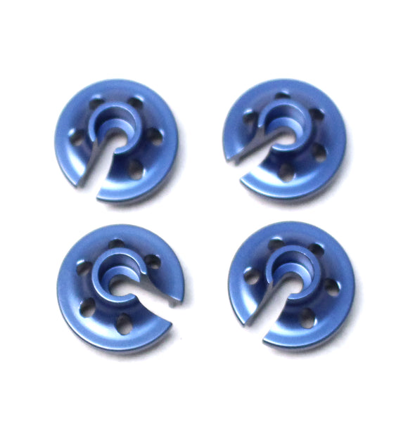 Aluminum Lower Shock Spring Retainers-Traxxas 4Tec 2.0 Blu