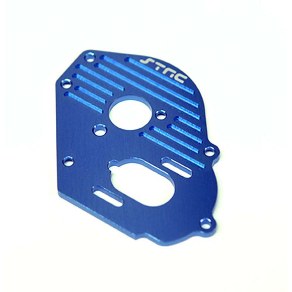 Aluminum Heat-sink Finned Motor Plate, Blue, for Traxxas