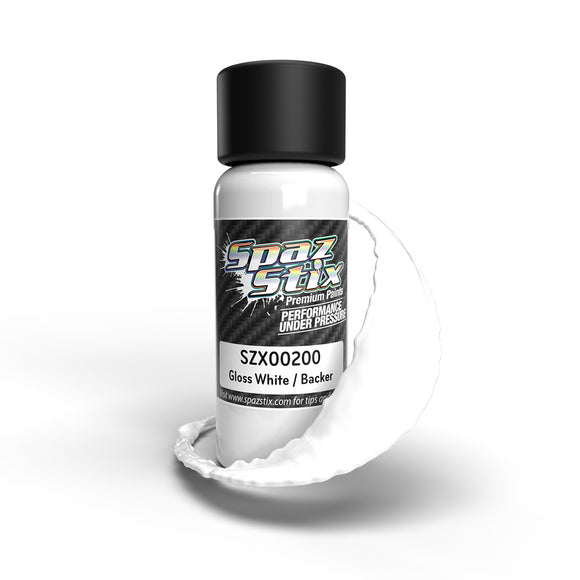 Solid White / Backer, Airbrush Ready Paint, 2oz Bottle