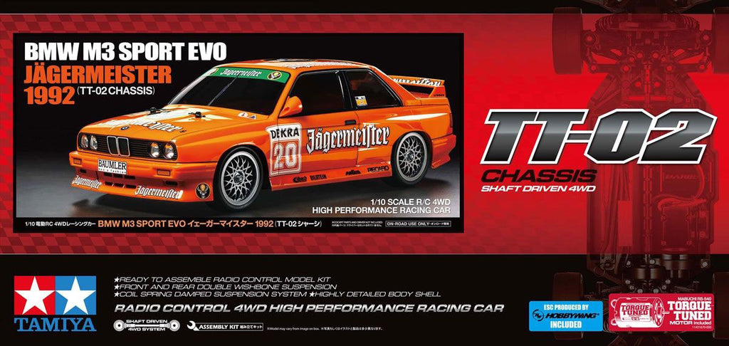 Tamiya - RC BMW M3 Sport EVO 1992, Jagermeister TT02