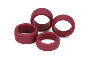 JR Large Diameter Slick Tires, Low Friction, Maroon, 4pcs