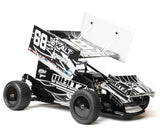 1/10 Whiplash Front 2.2" 12mm Sprint Car Wheels (2) (Black)