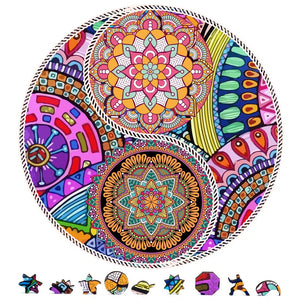 Yin Yang Flowers Wooden Jigsaw Puzzle, 1000 pcs