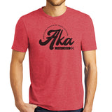 AKA Retro Tri-Blend Red T-Shirt, Large