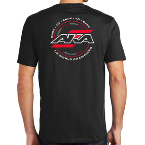 AKA 3-Time World Champion Black T-Shirt, Small