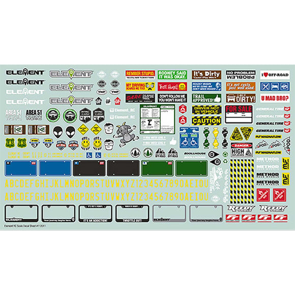 Decal Sheet, for Enduro Trucks