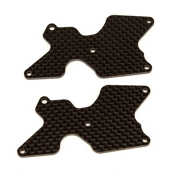 RC8B4 FT Rear Suspension Arm Inserts, Carbon Fiber, 2mm