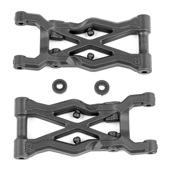 RC10B6.2 Factory Team Rear Suspension Arms, 73mm, Carbon