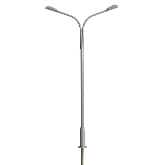 N Double Arm Streetlight, Gray, Warm LED (3)