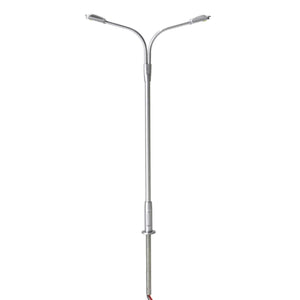 N Double Arm Streetlight, Silver, Warm LED (3)