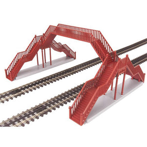 O Scale Double Track Pedestrian Crosswalk - Red