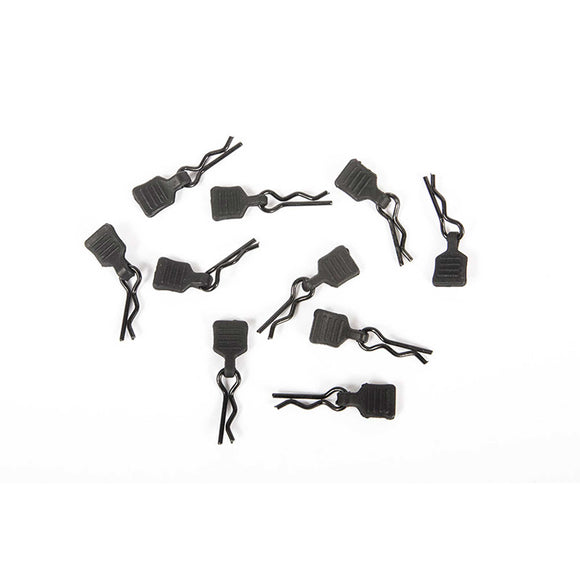 3mm Body Clip with Tab, Black (10)