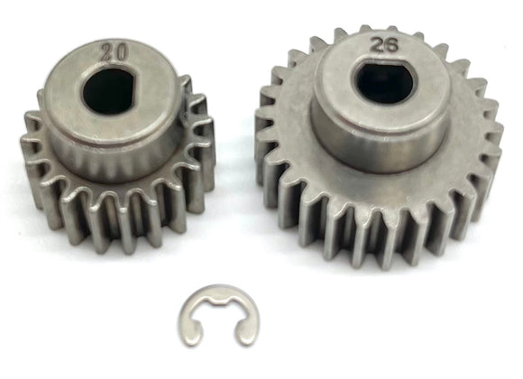 Arrma INFRACTION V3 4x4 3s BLX -Pinion Gear (20t 26t) 0.8Mod 5mm shaft vendetta