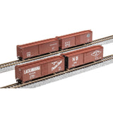 N 40' Steel Boxcar, Set C, NYC, RDG, DLW, NB (4)