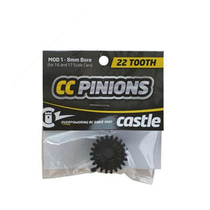 Pinion Gear, 22T MOD 1, 8mm Shaft