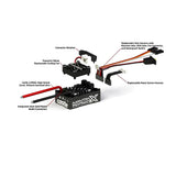 Mamba X Waterproof ESC/1406-2280Kv Sensored Brushless Motor Combo: 4mm Bullet