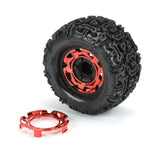 Clip-Lck Whl Face Red Chrm for Ripper 2.8" Whl (2)