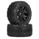 1/6 Warthog F/R 5.7" Monster Truck Tires MTD 24mm Black Ripper (2)