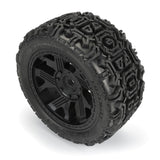 1/6 Warthog F/R 5.7" Monster Truck Tires MTD 24mm Black Ripper (2)