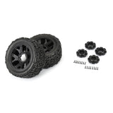 1/6 Warthog F/R 5.7" Monster Truck Tires MTD 24mm Black Ripper (2)