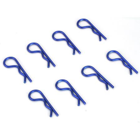 Anodized Body Clips, Blue (8)