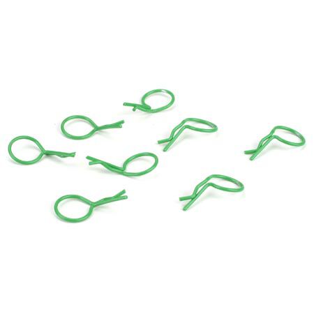 Bent Body Clips Green (8)