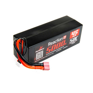 14.8V 5000mAh 4S 50C Reaction 2.0 Hardcase LiPo Battery: Deans