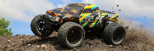 ECX03431T1 1/10 2wd Ruckus MT: Black/Yellow RTR (Only available with store pick-up)