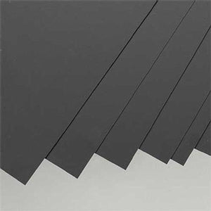 Black Styrene Sheets, .01x8x21" (8)