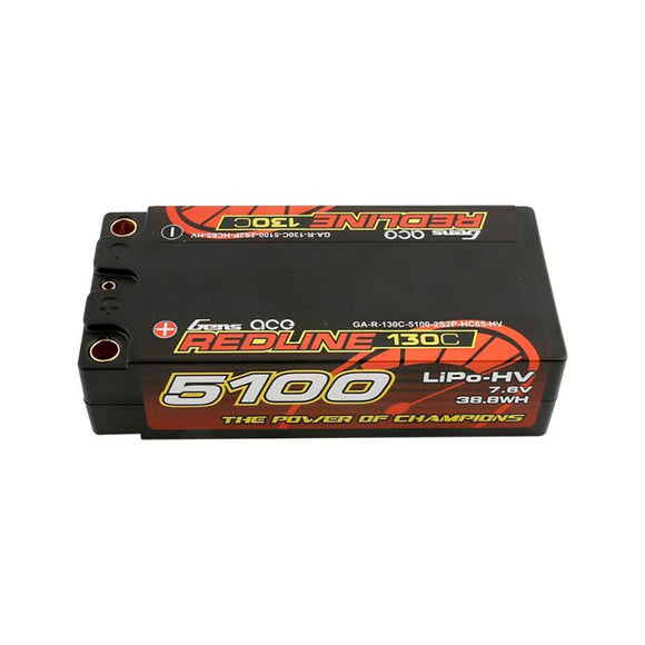 7.6V 5100mAh 2S 130C LiHV: 5.0mm Bullet