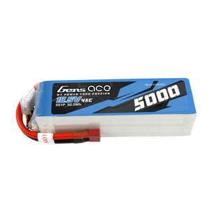 18.5V 5000 mAh 5S 45C LiPo, Soft Pack, Deans