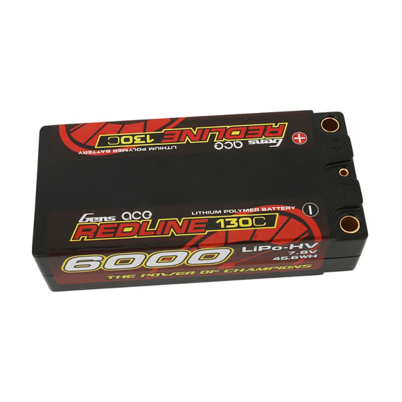 7.6V 6000mAh 2S 130C LiHV: 5.0mm Bullet