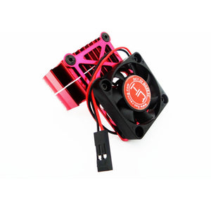 Clip-On Two-Piece Motor Heat Sink w/ Fan, Red