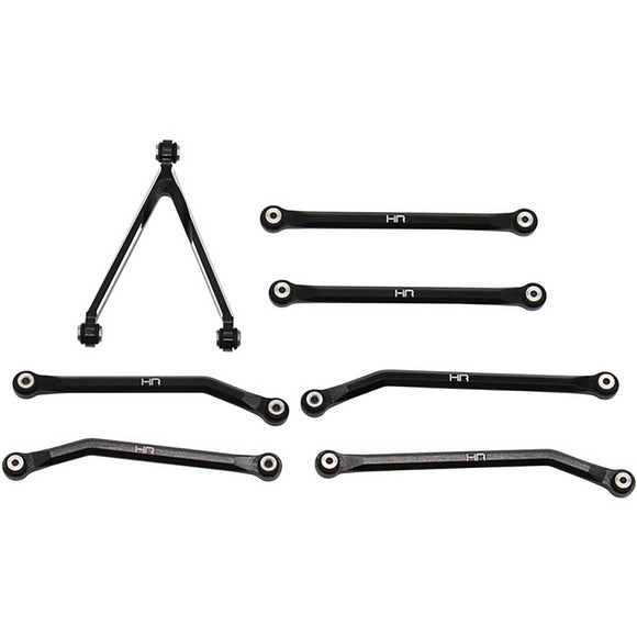 Aluminum High Clearance LWB Link Set for 5.26 (133.7mm) Wheelbase: SCX24 C10, JLU