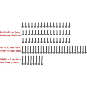 M1.4 Stainless Steel Full Screw Set, (81pcs) SCX24