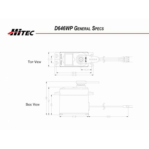 D646WP Standard Digital High Torque Waterproof Metal Gear Servo