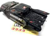 Arrma KRATON 6s EXB - Body Shell BLACK polycarbonate cover, Body Pins Arrma