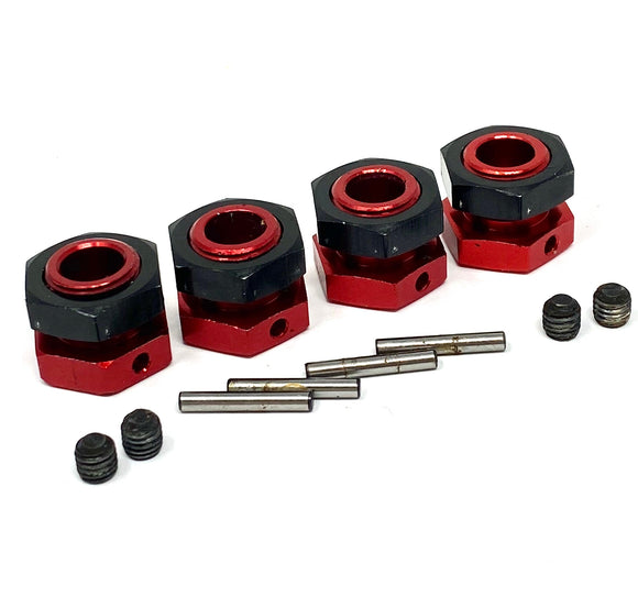 Arrma FELONY 6s - 17mm Hex Hubs (Red Wheel hexes, nuts infraction V2