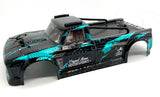 Arrma INFRACTION V3 4x4 3s BLX - Body Shell (BLACK/TEAL painted decaled trimmed